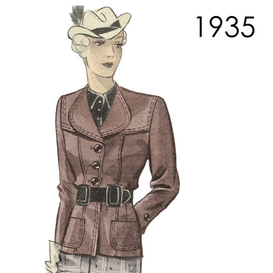 1935 Jacket. Bust 96 cm (37.8")